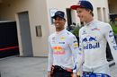 Daniel Ricciardo and Brendon Hartley looks relaxed in the paddock