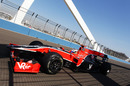 Virgin Racing's Timo Glock crosses the bridge