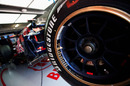 The Toro Rosso garage prepares for Saturday's action