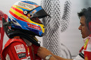 Fernando Alonso prepares for free practice 3