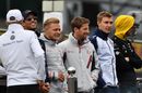 Kevin Magnussen, Romain Grosjean and Sergey Sirotkin on the drivers parade