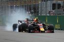 Max Verstappen and Daniel Ricciardo crash