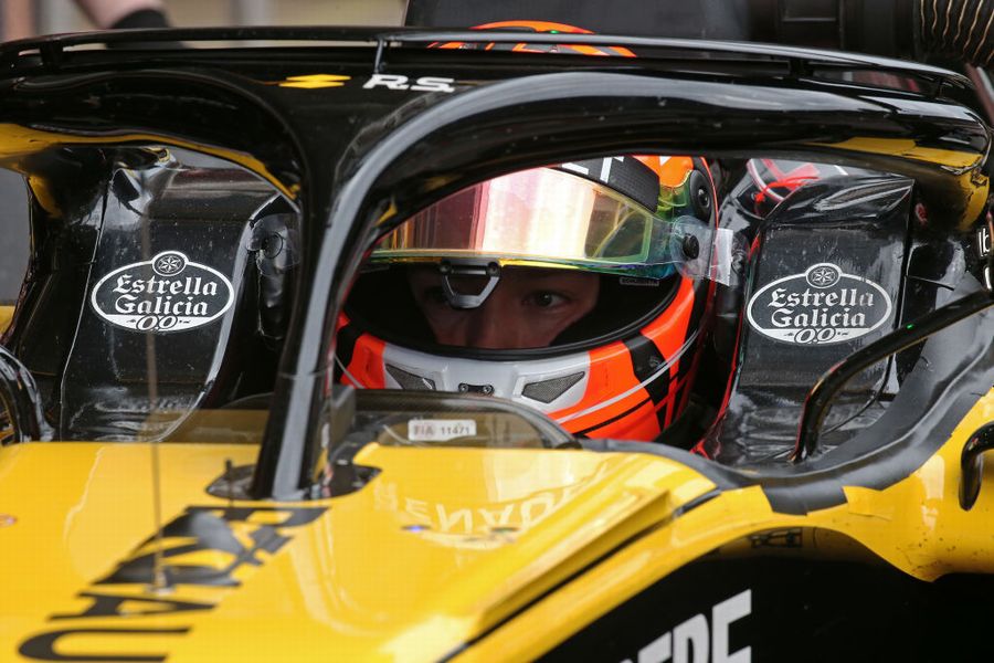 Jack Aitken sits in the Renault cockpit