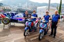 Toyuhara Tanabe with Brendon Hartley, Pierre Gasly and Franz Tost