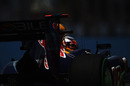 Sebastian Vettel leads the European Grand Prix