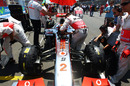 Lewis Hamilton on the grid before the European Grand Prix