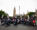 The Red Bull crew perform a pitstop