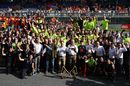 Race winner Max Verstappen celebrates with his team