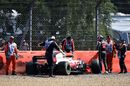 Romain Grosjean crashes in FP1