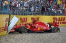 Sebastian Vettel crashed into the wall