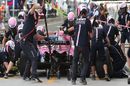 Force India practice pit stops