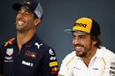 Fernando Alonso and Daniel Ricciardo in the Press Conference