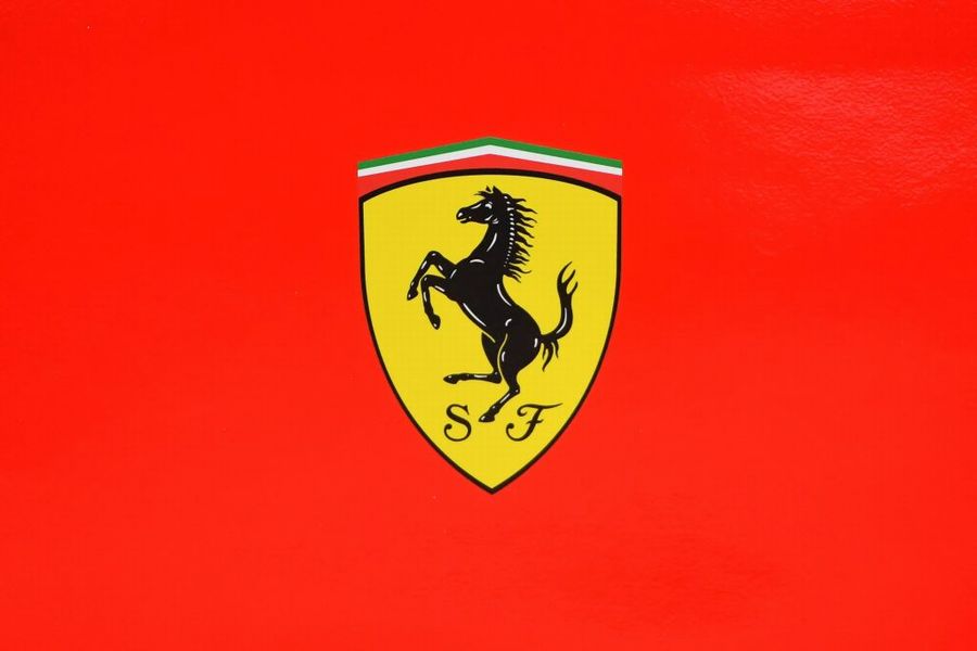 The logo of F1 team Scuderia Ferrari