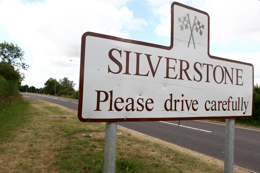 A Silverstone Village road sign