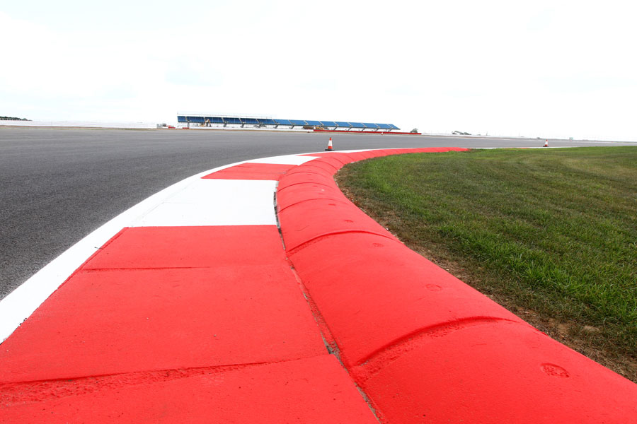 Kerbing on the new Silverstone infield section