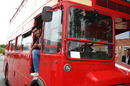 Karun Chandhok gets to grips with a Routemaster bus 