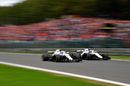 Lance Stroll and Sergey Sirotkin battle for position