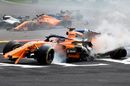 Fernando Alonso crashes