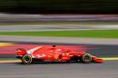 Sebastian Vettel on track in the Scuderia Ferrari