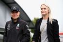 Valtteri Bottas arrives at the circuit with wife Emilia