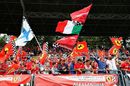 Ferrari flags wave flags