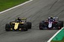 Nico Hulkenberg and Pierre Gasly battle for position
