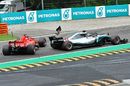 Lewis Hamilton and Sebastian Vettel cras