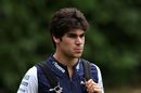 Lance Stroll arrives at the circuit