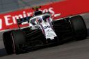 Sergey Sirotkin on track in the Williams
