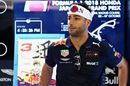 Daniel Ricciardo in the garage