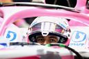 Sergio Perez in the cockpit