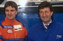 Martin Donnelly (L) and Eddie Jordan at Silverstone