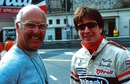 Murray Walker and Martin Brundle in the Monaco paddock