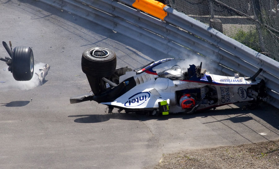 Robert Kubica's horrendous crash at the 2007 Canadian Grand Prix