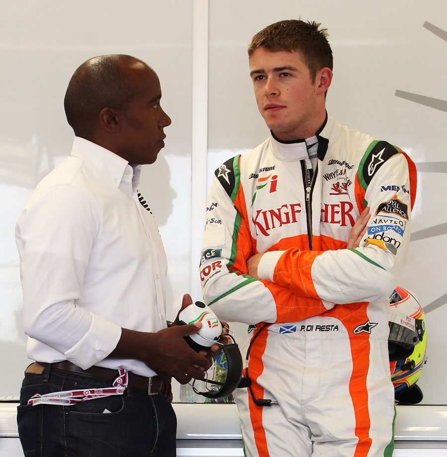 Paul di Resta with manager Anthony Hamilton