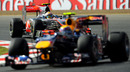 Lewis Hamilton follows Mark Webber's Red Bull