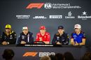 Carlos Sainz, Sergio Perez, Kimi Raikkonen, Max Verstappen and Pierre Gasly in the Press Conference
