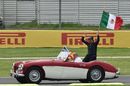 Fernando Alonso on the drivers parade