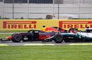 Daniel Ricciardo leads Valtteri Bottas on track