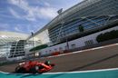 Sebastian Vettel on track in the Ferrari
