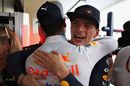 Daniel Ricciardo and Max Verstappen hug