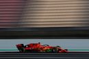 Sebastian Vettel on track in the Ferrari with aero paint
