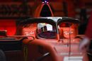 Sebastian Vettel in the cockpit