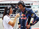 Mark Webber is interviewed by Holly Samos