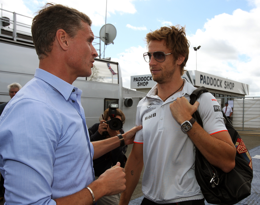 Jenson Button chats to David Coulthard