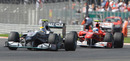 Nico Rosberg leads Fernando Alonso
