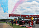 The Red Arrows perform ahead of the start of the race