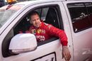 Sebastian Vettel going to the Medical Center after his crash