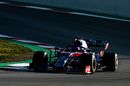 Alexander Albon on track in the Toro Rosso