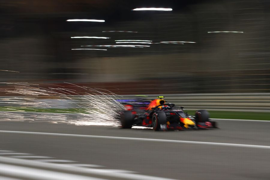Pierre Gasly on track in the Red Bull